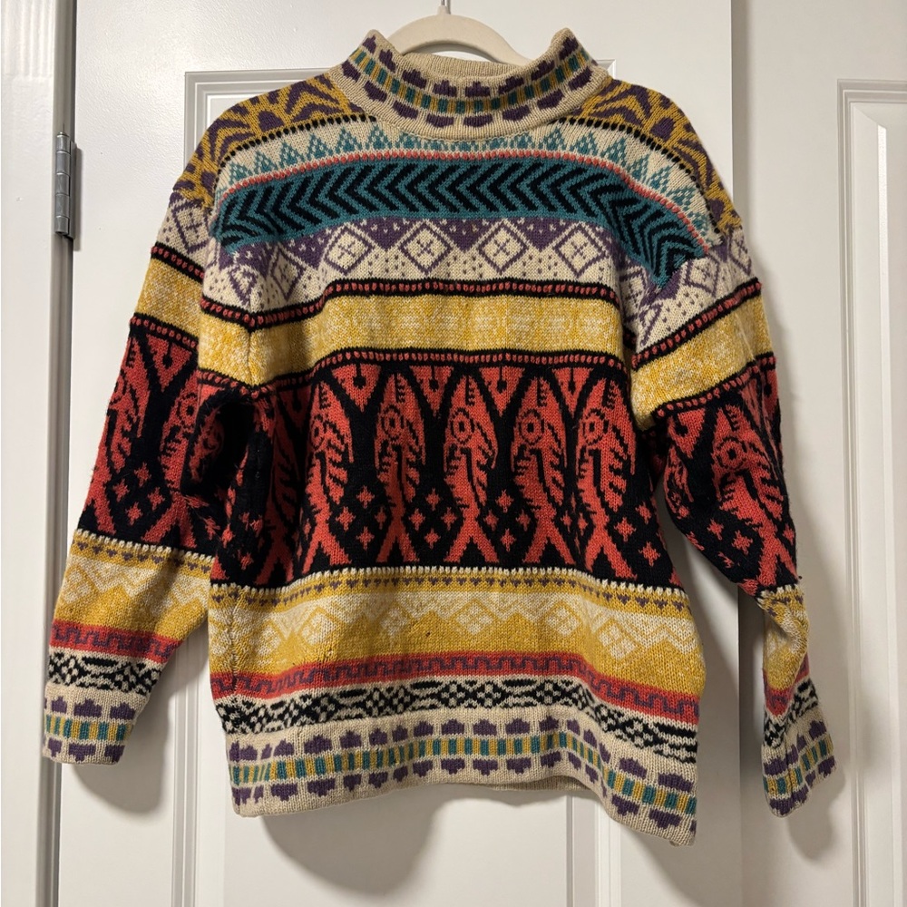 French Connection Vintage Fish Sweater